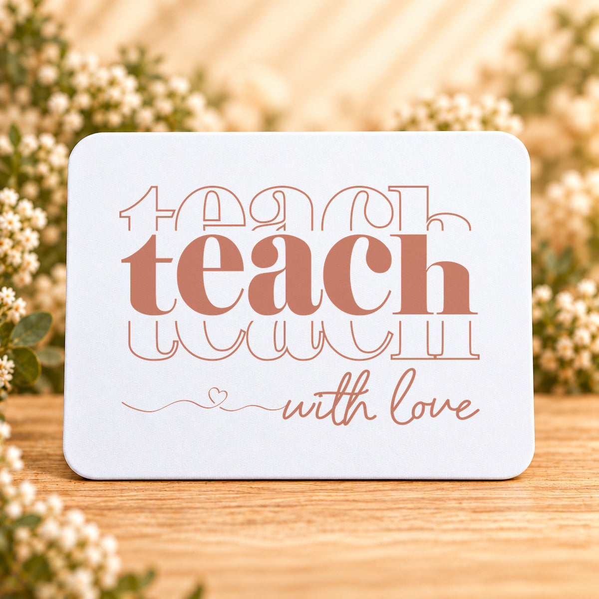 Teach With Love — Rectangular Mouse Pad