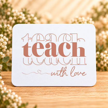 Teach With Love — Rectangular Mouse Pad