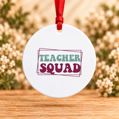 Teacher Squad — Round Metal Ornament