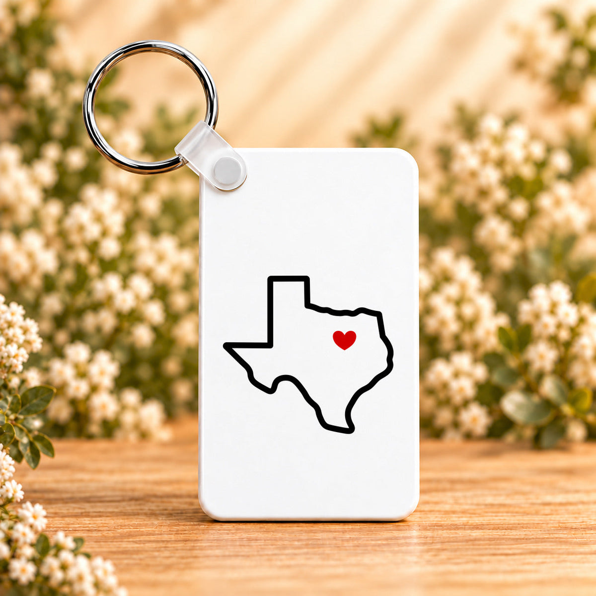 Texas Heart Dallas — Rectangle Keychain