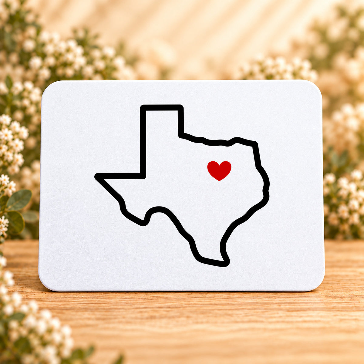 Texas Heart Dallas — Rectangular Mouse Pad