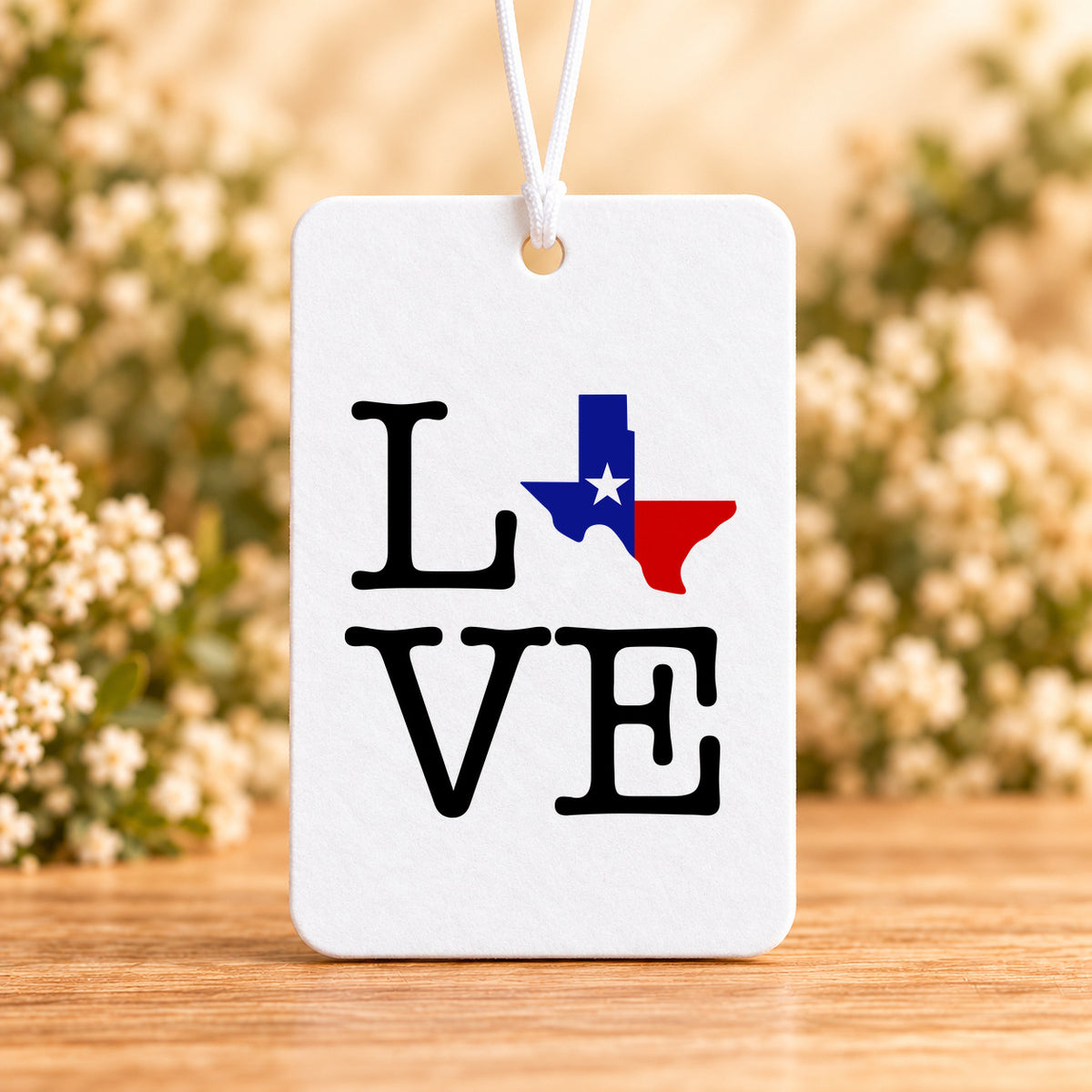Texas Love State Flag — Air Freshener