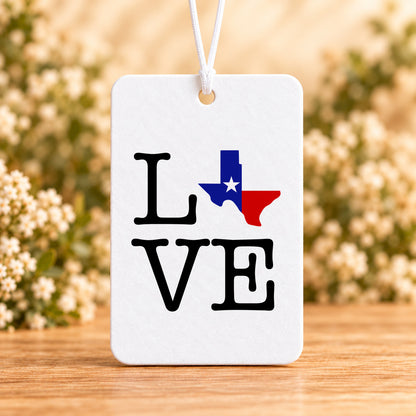Texas Love State Flag — Air Freshener