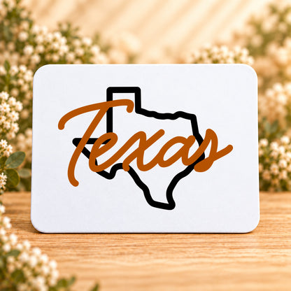Texas State Script — Rectangular Mouse Pad