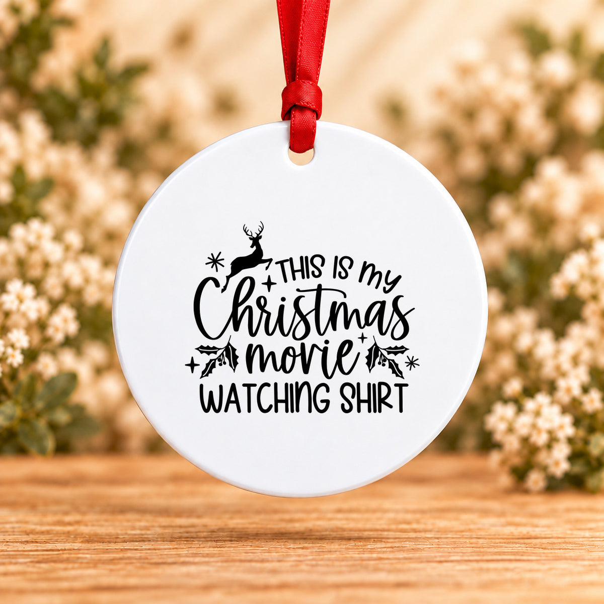 This Is My Christmas Movie Watching — Round Metal Ornament