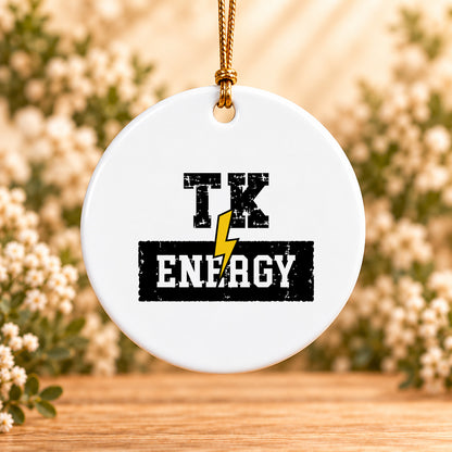 TK Energy — Round Ceramic Ornament