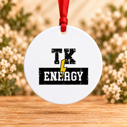 TK Energy — Round Metal Ornament