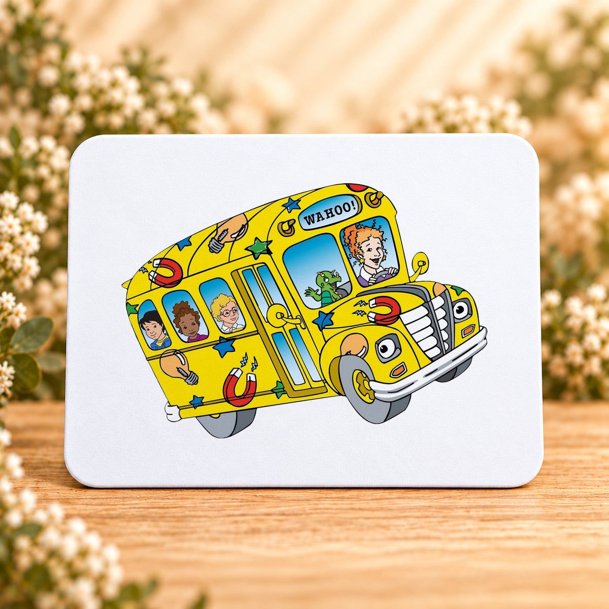 Wahoo School Bus — Rectangular Mouse Pad