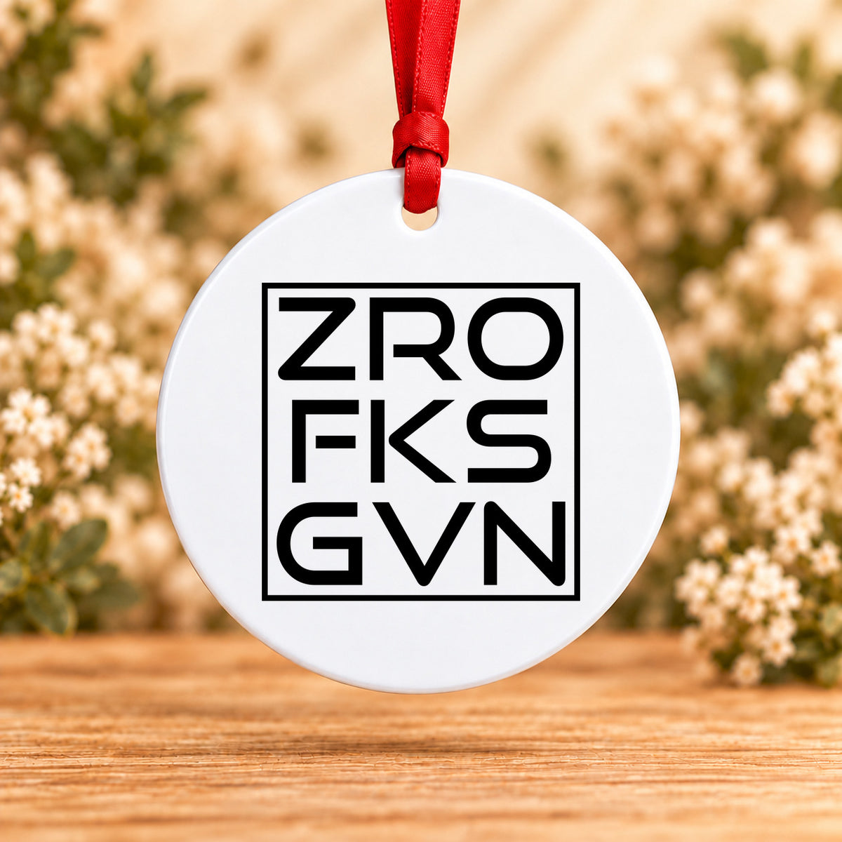 Zero FKS Given — Round Metal Ornament