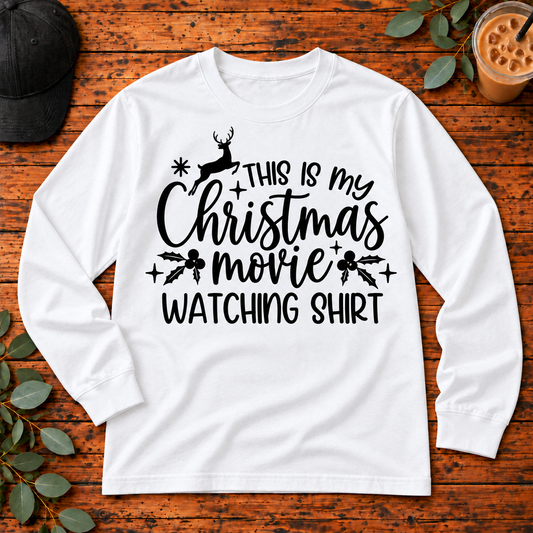 This Is My Christmas Movie Watching Shirt design on a single garment