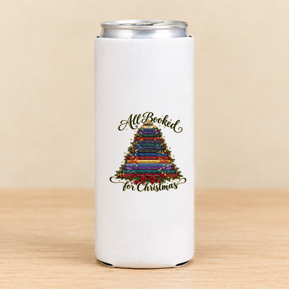 All Booked for Christmas — Slim Can Koozie