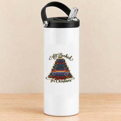 All Booked for Christmas — 20 oz Sports Bottle