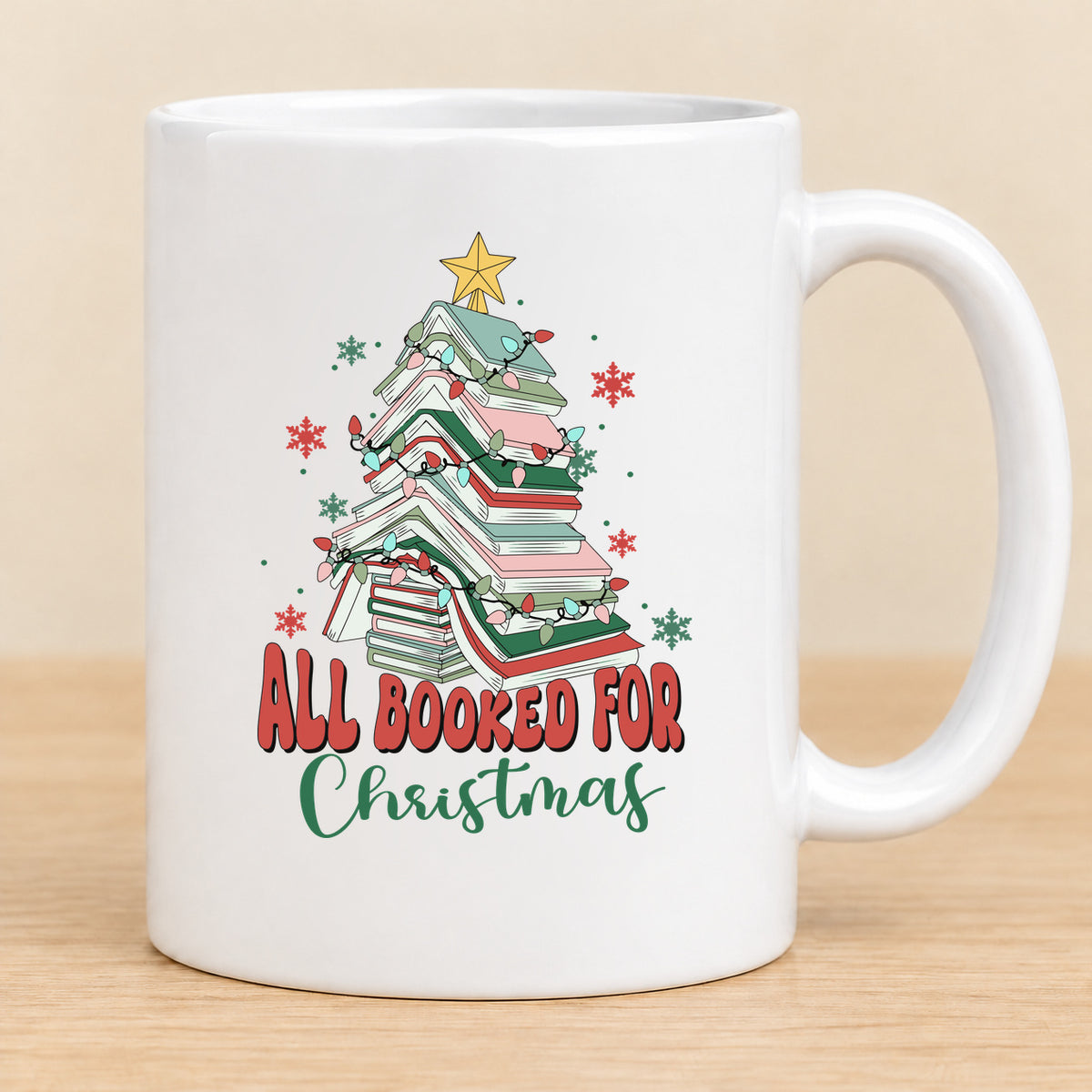 All Booked for Christmas — 11 oz Ceramic Mug