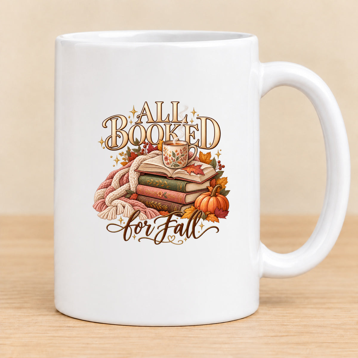 All Booked for Fall — 15 oz Ceramic Mug