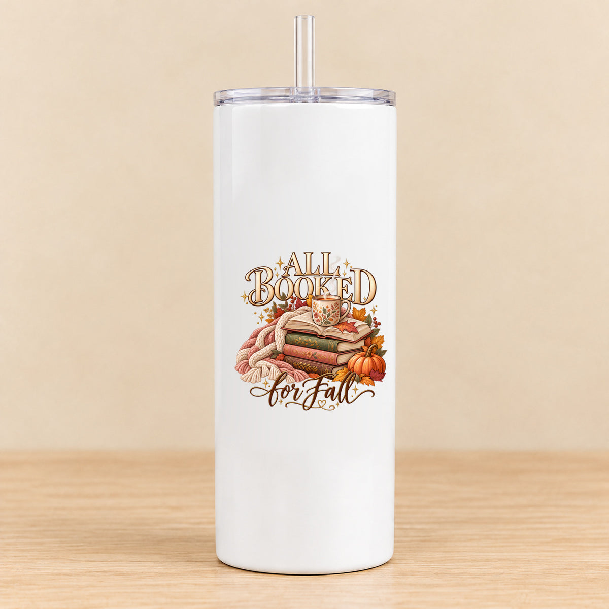 All Booked for Fall — 20 oz Skinny Tumbler