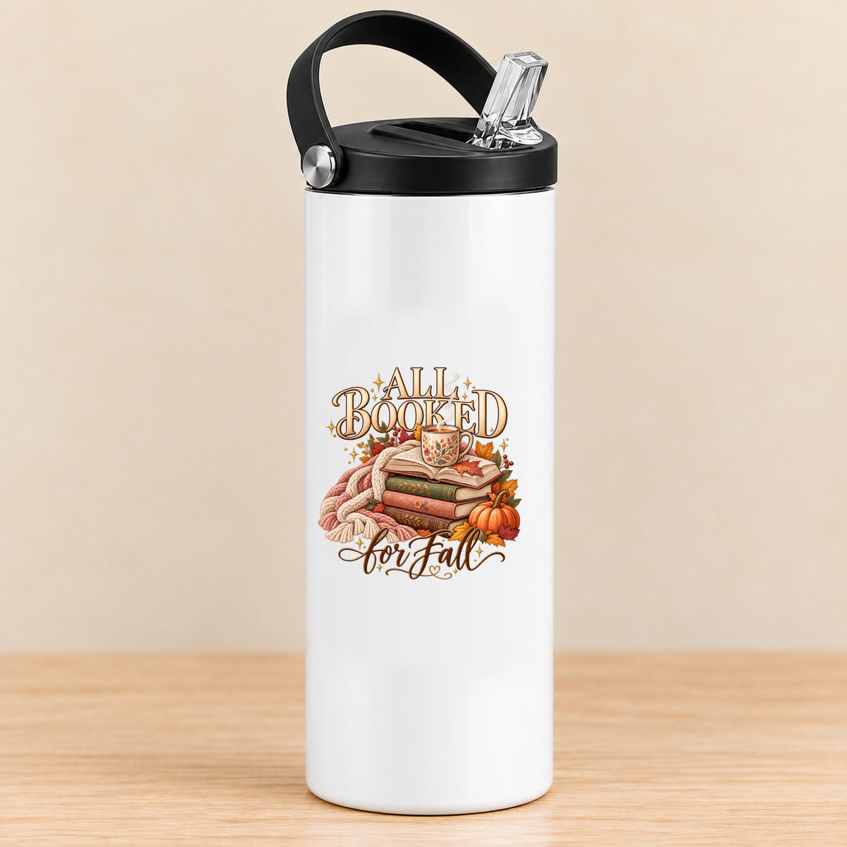 All Booked for Fall — 20 oz Sports Bottle