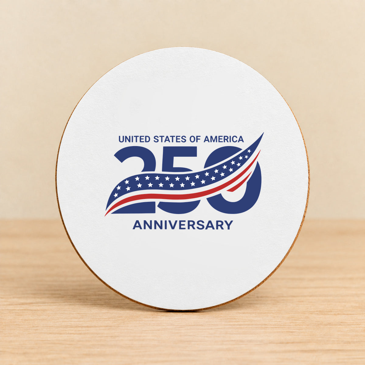 America 250th Anniversary — Round MDF Coaster