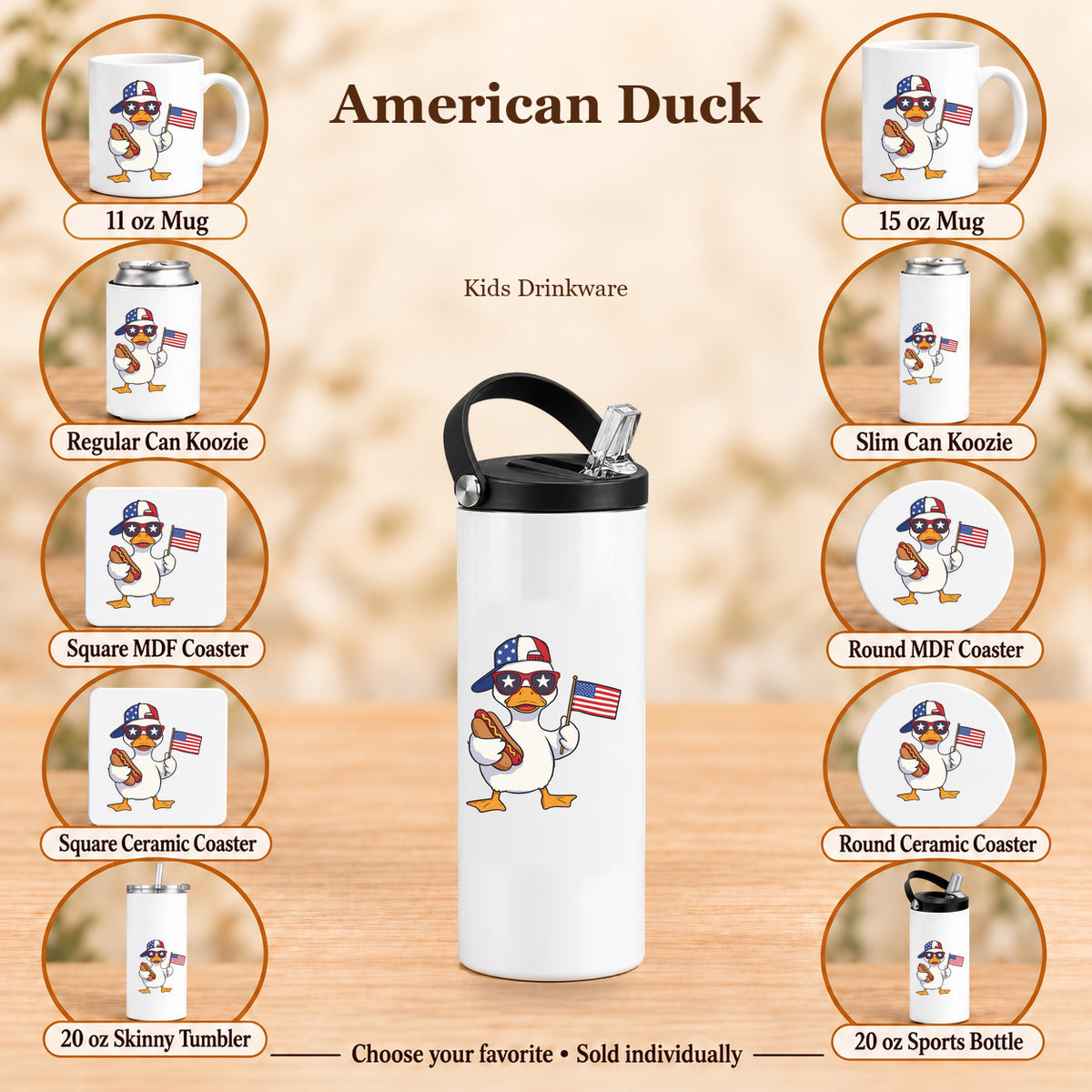 American Duck — All 10 drinkware options