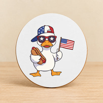 American Duck — Round MDF Coaster