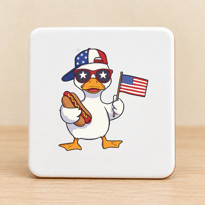 American Duck — Square Ceramic Coaster