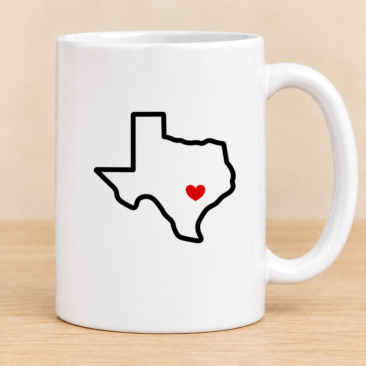 Austin Texas Home Heart — 15 oz Ceramic Mug