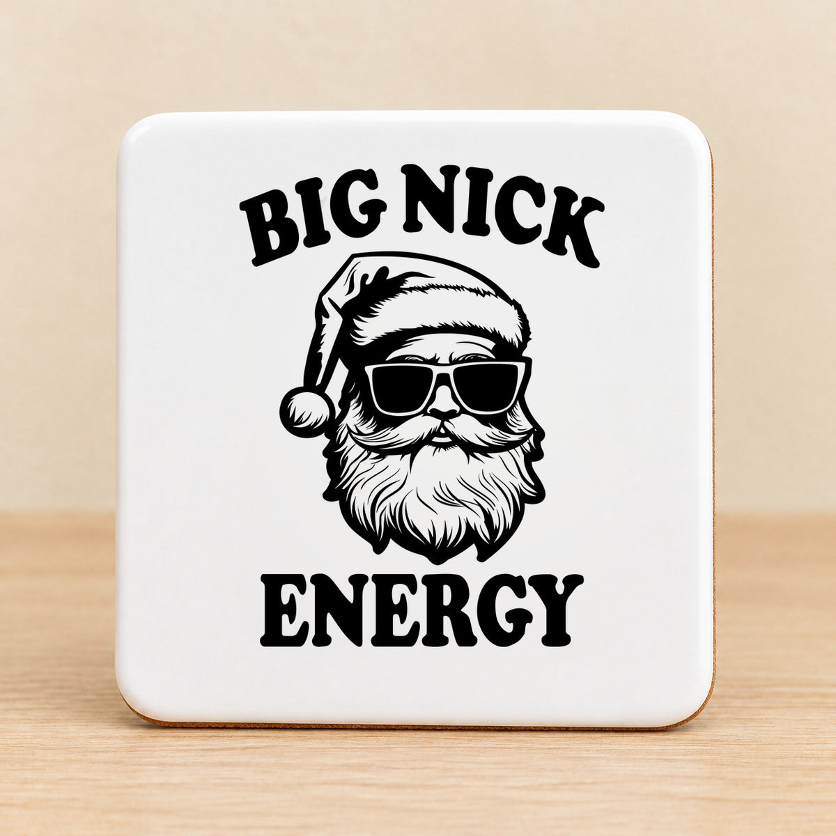 Big Nick Energy — Square Ceramic Coaster