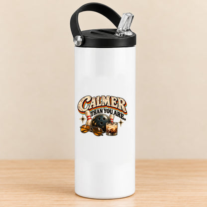 Calmer Than You Are Bowling — 20 oz Sports Bottle