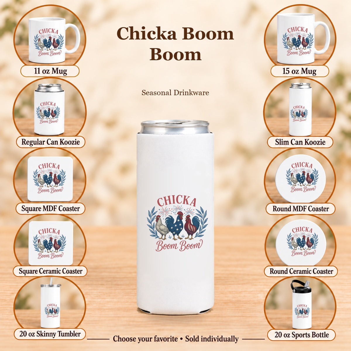 Chicka Boom Boom — All 10 drinkware options