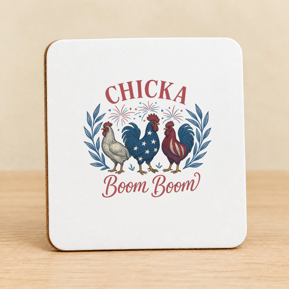 Chicka Boom Boom — Square MDF Coaster