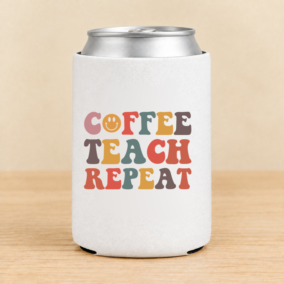 Coffee Teach Repeat — Regular Can Koozie