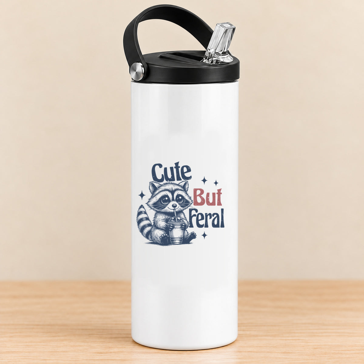 Cute But Feral — 20 oz Sports Bottle