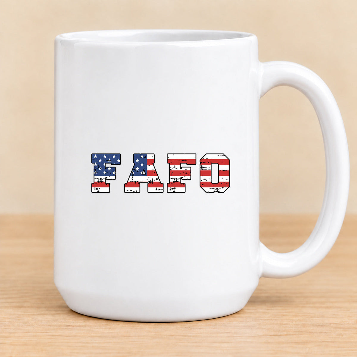FAFO USA Flag — 15 oz Ceramic Mug