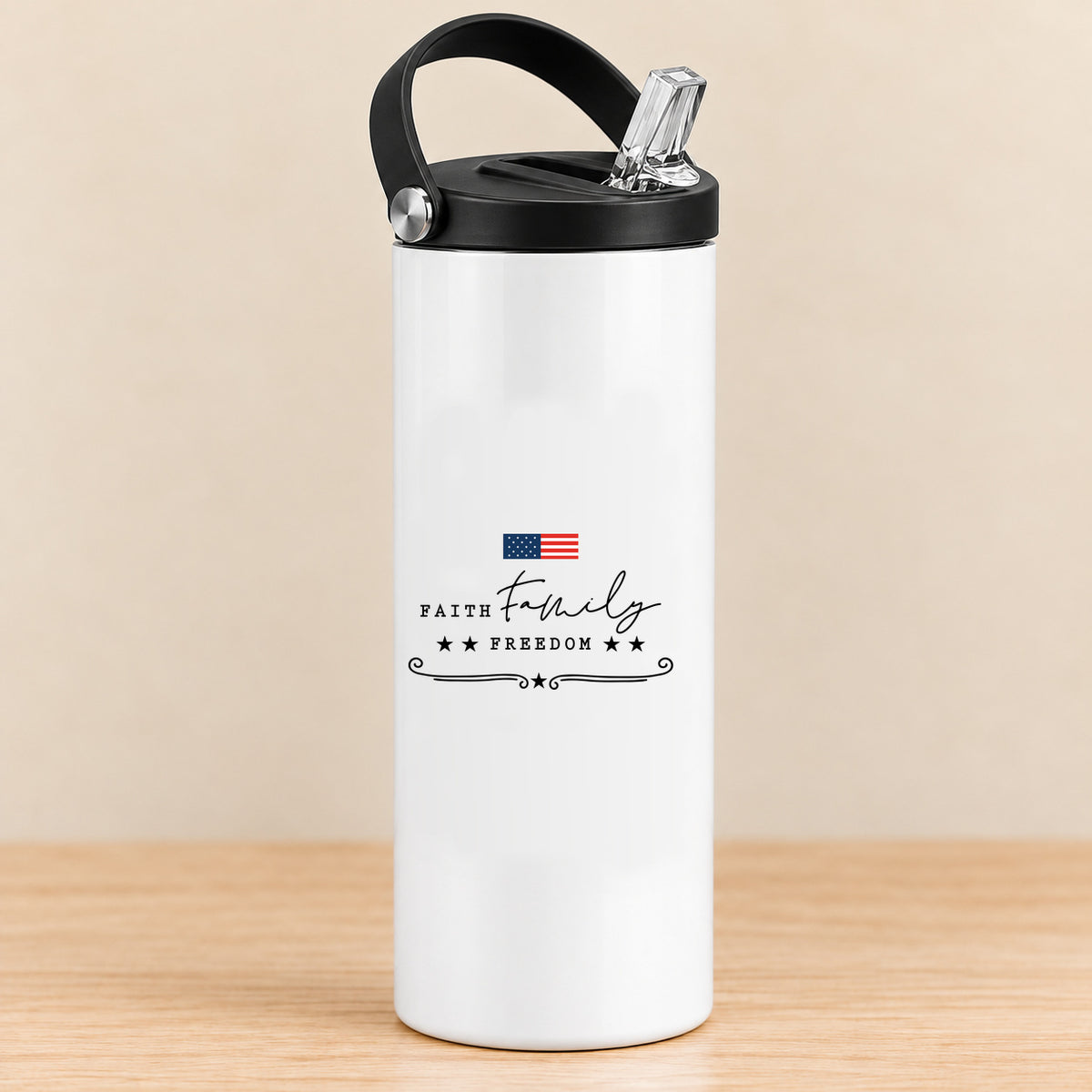 Faith Family Freedom — 20 oz Sports Bottle