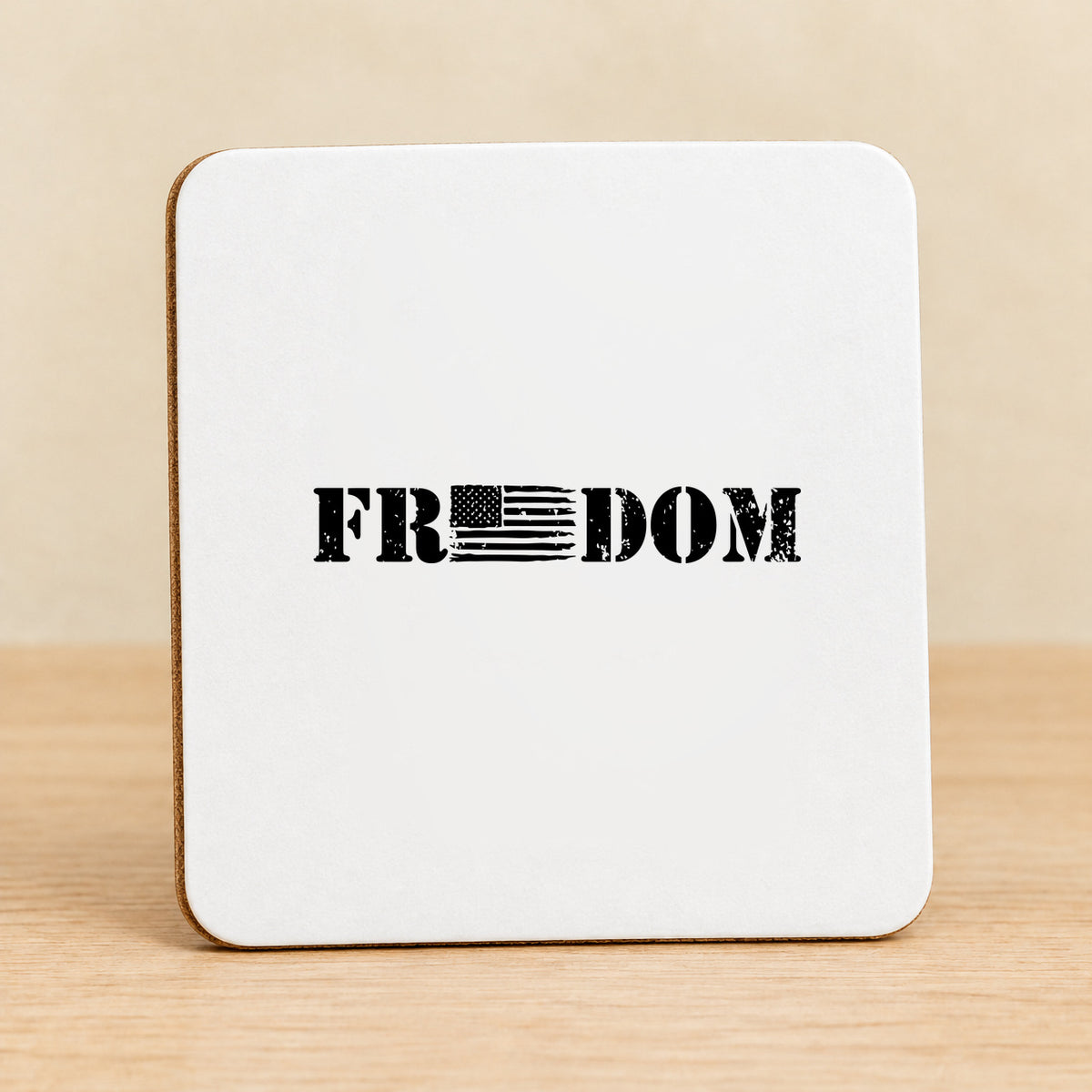 Freedom Flag — Square MDF Coaster