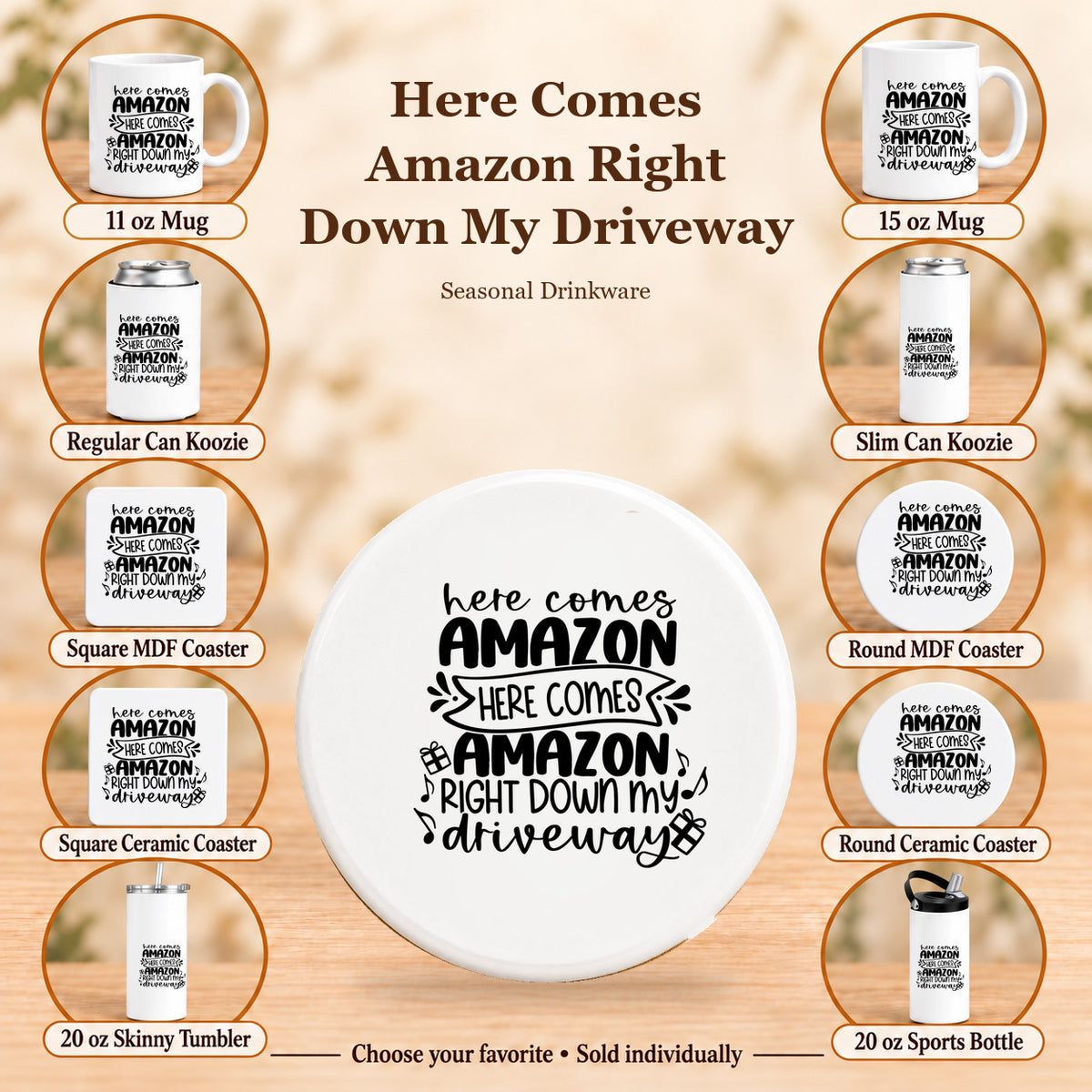 Here Comes Amazon Right Down My Driveway — All 10 drinkware options
