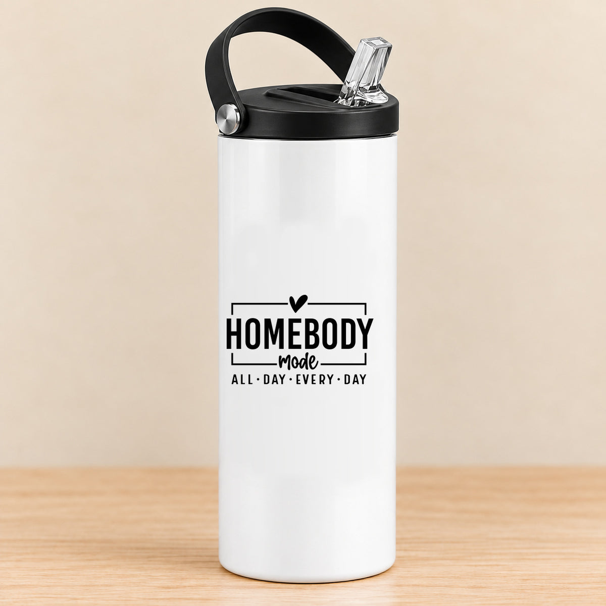 Homebody Mode All Day Every Day — 20 oz Sports Bottle