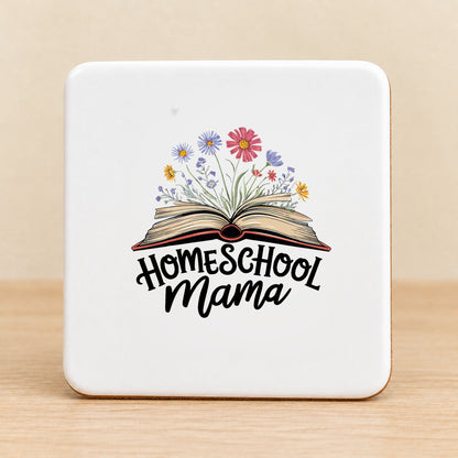 Homeschool Mama — Square Ceramic Coaster