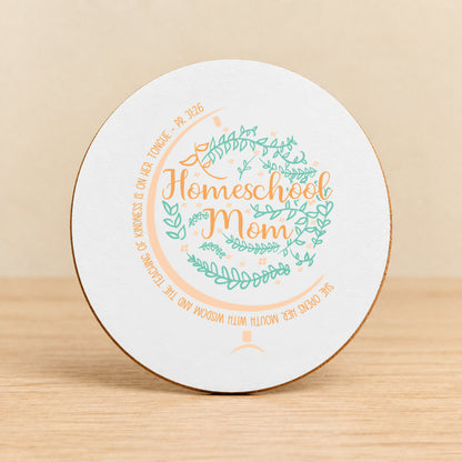 Homeschool Mom — Round MDF Coaster