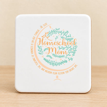 Homeschool Mom — Square Ceramic Coaster