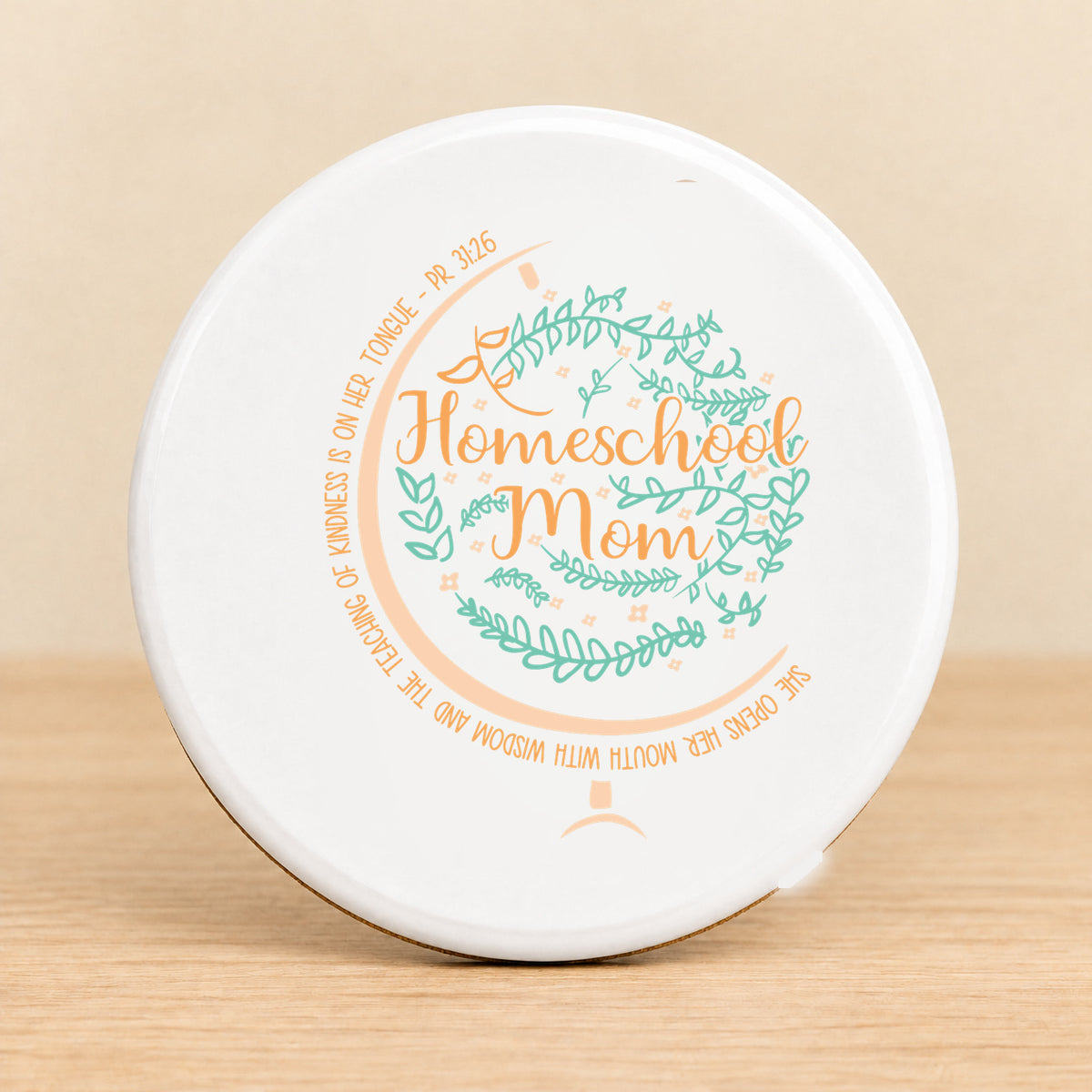 Homeschool Mom — Round Ceramic Coaster
