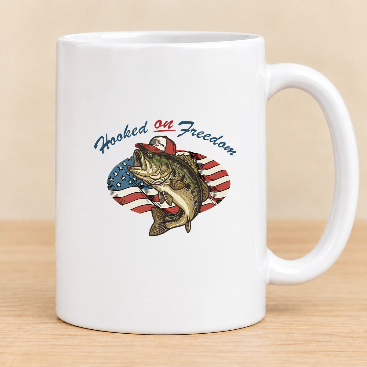 Hooked on Freedom — 15 oz Ceramic Mug