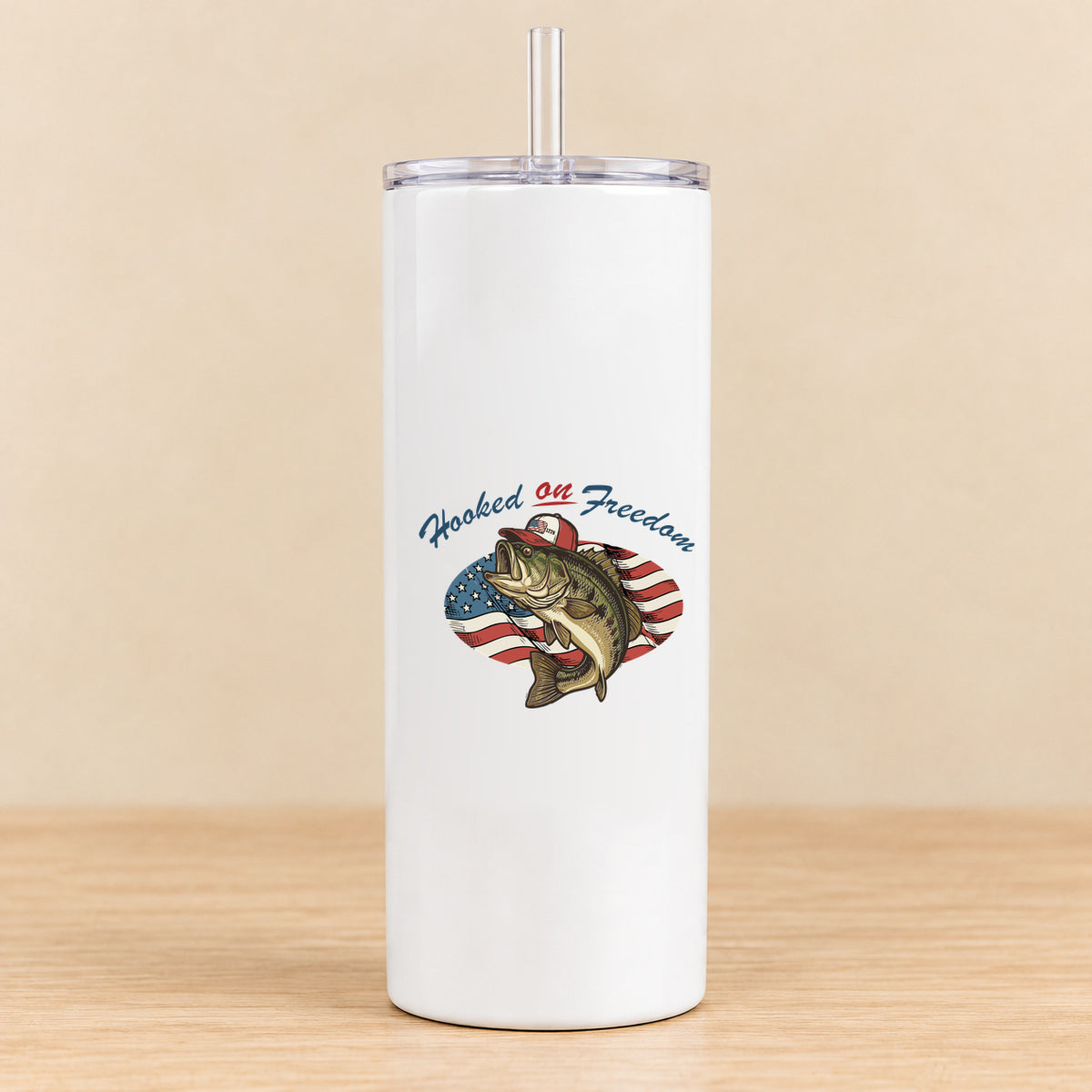 Hooked on Freedom — 20 oz Skinny Tumbler