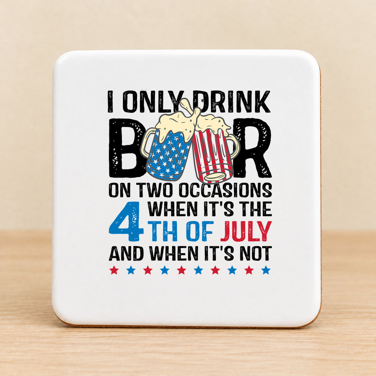 I Only Drink Beer on Two Occasions — Square Ceramic Coaster