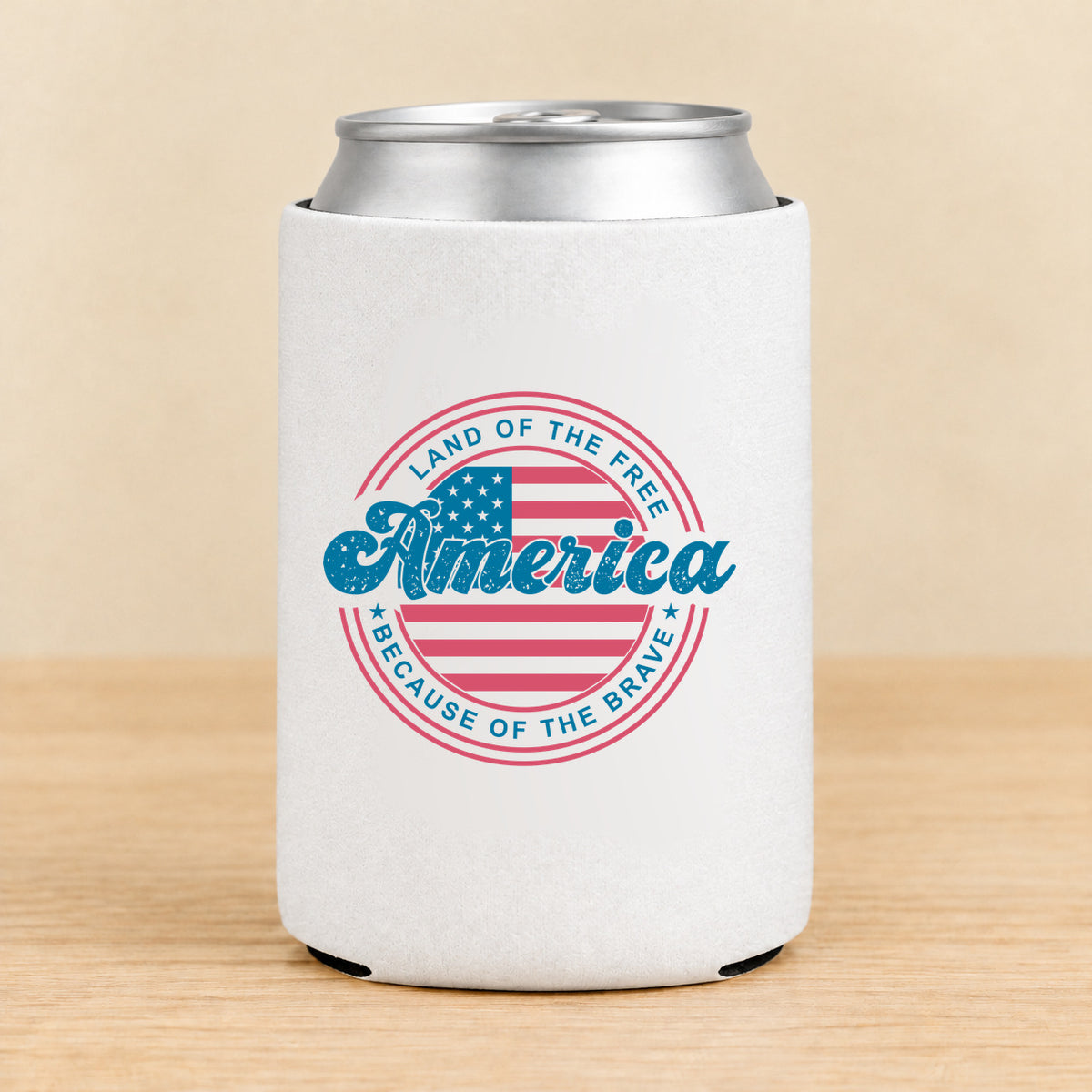 Land of the Free America — Regular Can Koozie