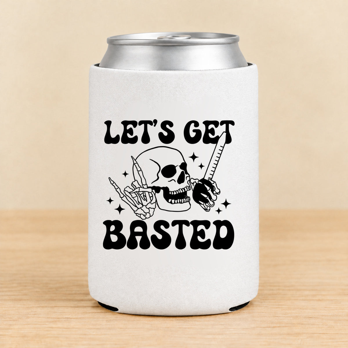 Let's Get Basted — Regular Can Koozie
