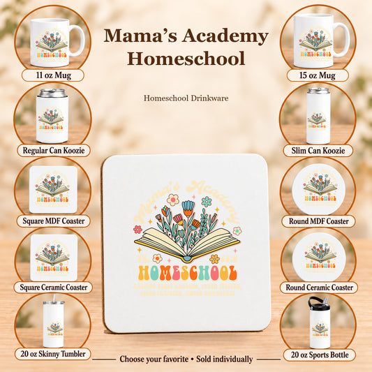 Mama’s Academy Homeschool — All 10 drinkware options