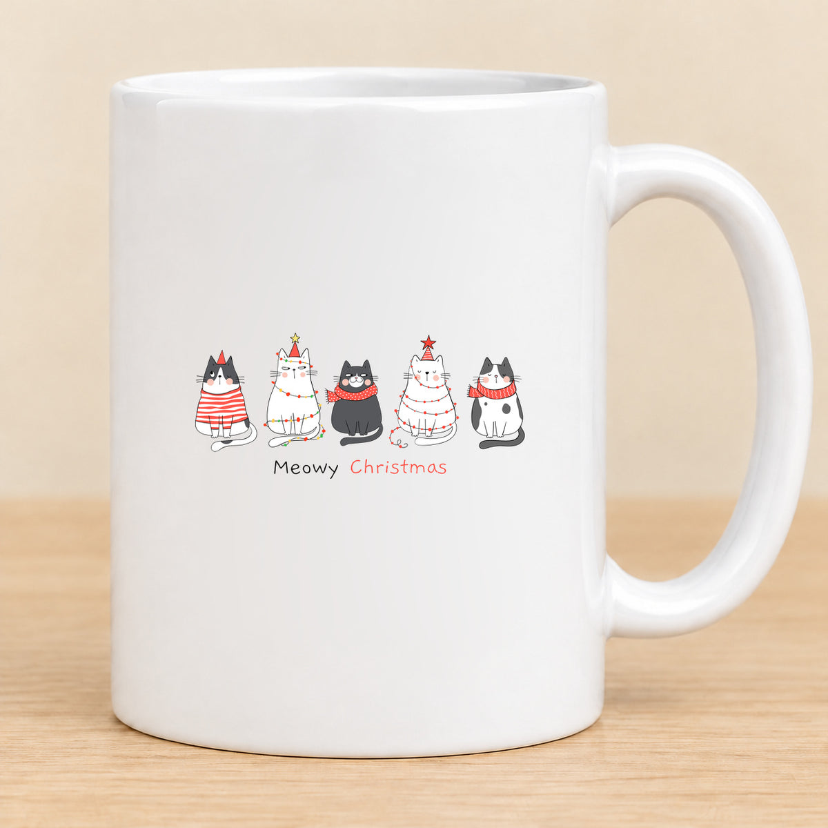 Meowy Christmas — 11 oz Ceramic Mug