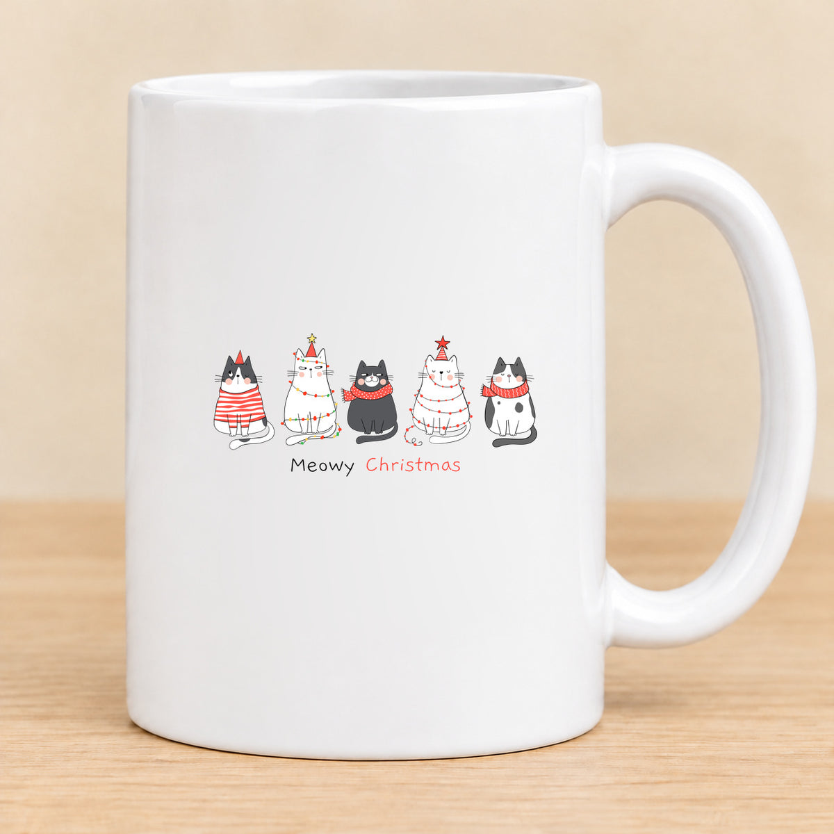 Meowy Christmas — 15 oz Ceramic Mug