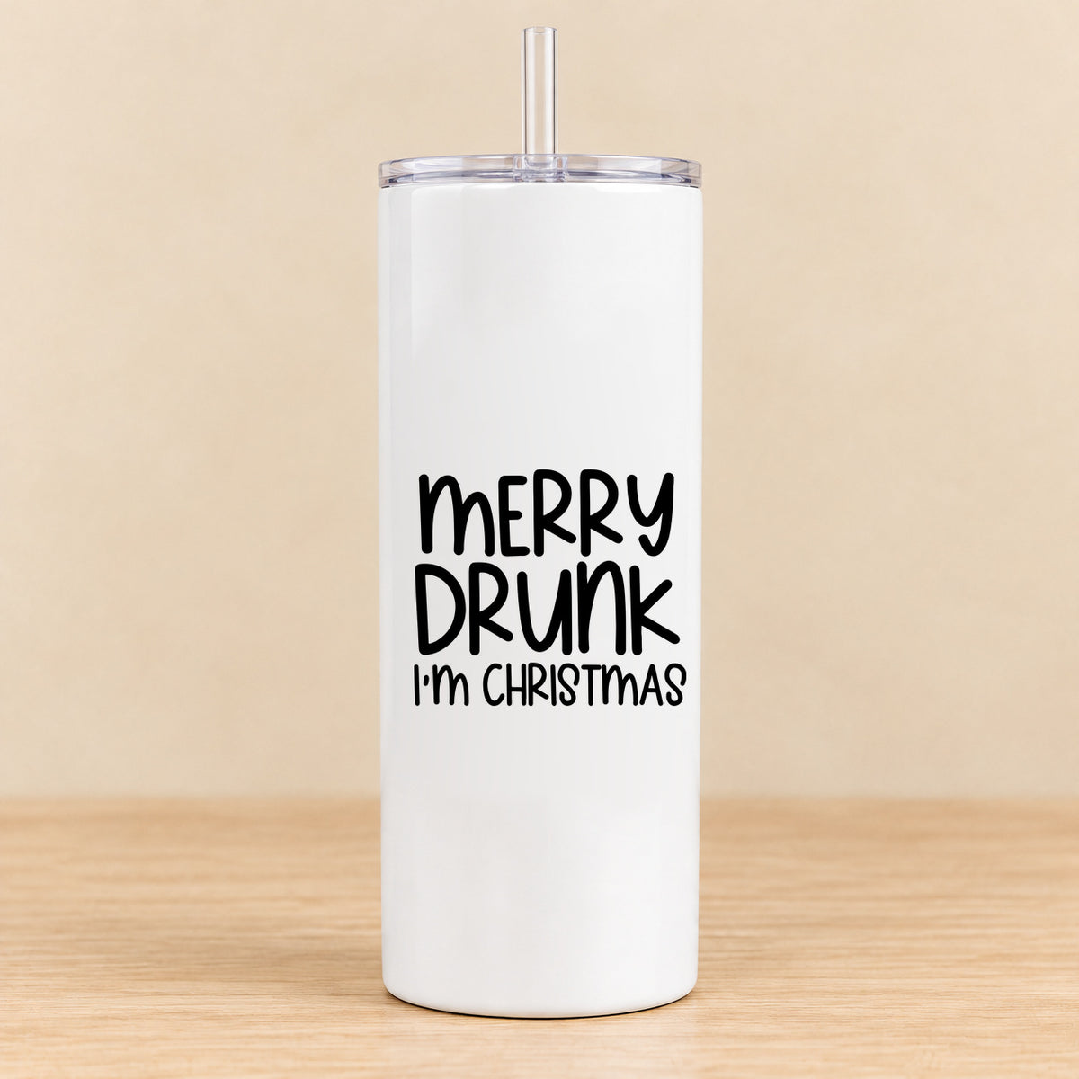 Merry Drunk I’m Christmas — 20 oz Skinny Tumbler