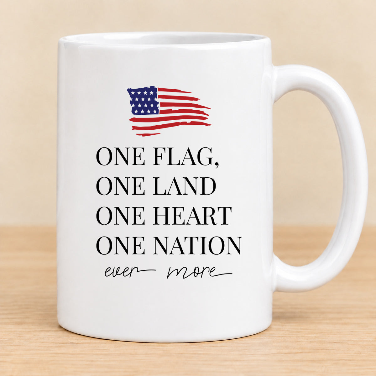 One Flag One Land One Heart One Nation — 15 oz Ceramic Mug